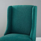 Modway Baron Upholstered Fabric Counter Stool - Teal-Polished Nailhead Trim