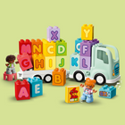 LEGO DUPLO Town Alphabet Truck Building Block Set-Birthday gift idea for preschool kids who love vehicle toys