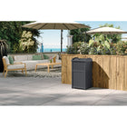 Suncast Wicker Trash Hideaway - Cyberspace-Decorative wicker pattern enhances any patio setting.