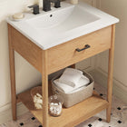 Modway Zaire 24" Bathroom Vanity - Natural/White-Tapered Legs