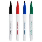 Staples Fine Tip Dry-Erase Markers - Assorted Colours - 4 Pack-Assorted colours include one each of black, blue, red and green