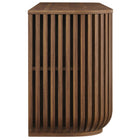 Modway Fortitude 75" Curved Sideboard Storage Cabinet - Walnut-Non-Marking Foot Caps