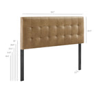 Modway Lily Vegan Leather Full Size Headboard - Toast-Full Size Headboard