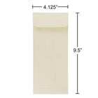 JAM Paper #10 Policy Envelopes, 4 1/8 x 9.5, Strathmore Natural White Wove, 100 Pack (191249g)-Opening: Open end