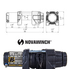 Novawinch Super B 2,500 lb 12V Electric ATV/UTV Winch with Synthetic Cable and Handbar Switch-360º All-metal free spool control