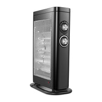 Ecohouzng - Radiateur infrarouge double 2-en-1 1500W-Combine la chaleur par convection pour réchauffer l'air et la chaleur rayonnante pour réchauffer les objets, pour un confort plus rapide et plus homogène