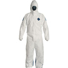 Dupont Personal Protection, Tyvek 400 D Hooded Coveralls, 3X-Large, White/Blue, Tyvek - 6 Pack-Colour: Blue