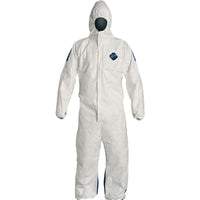 Dupont Personal Protection, Tyvek 400 D Hooded Coveralls, 3X-Large, White/Blue, Tyvek - 6 Pack-Colour: Blue