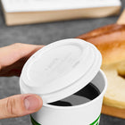 Perk Compostable Hot Cup Lid - 10 12 16 Oz. - White - 50 Pack-Compatible with 10 oz., 12 oz. & 16 oz. Perk Compostable Hot Cups