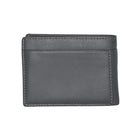 Club Rochelier Men's Slim Fold Wallet with Removable ID - Charcoal Grey-2 Bill pockets