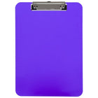 JAM Paper Plastic Clipboards with Low Profile Metal Clip - Letter Size (9 x 12.5) - Violet Purple-Colour: Purple | Be stylish and organized with colourful clipboards.