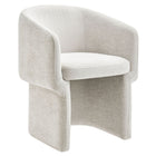 Modway Verity Barrel Back Chenille Dining Armchair - Ivory-Barrel Back Dining Chair
