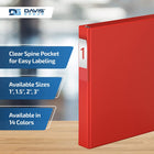 Davis Group Premium Economy Binder - D Ring - 1" - Red - 6 Pack-D Ring, Non-Locking