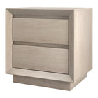 Hudson&Canal Emmett Rectangular Nightstand - 24" W - Alder White-Overall weight capacity is 50 lbs, each drawer can hold up to 7.5 lbs