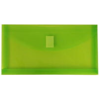 JAM Paper #10 Plastic Envelopes with VELCRO Brand Closure, 1 Expansion, 5 1/4" x 10", Lime Green Poly, 12 Pack (921V1LI)-Material: Plastic