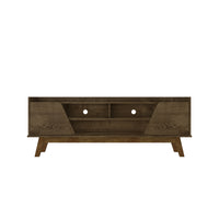 Manhattan Comfort Marcus 62.99" Mid-Century Modern TV Stand - Rustic Brown -Mid-Century Modern Free Standing TV Stand for Living Room and Bedroom use
