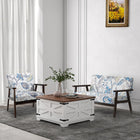HOMCOM Modern Accent Chair with Cushioned Seat - Wood Legs for Bedroom - Multicolour-Seat Size: 22" W x 18.9" D x 16.1" H (56 x 48 x 41 cm)
