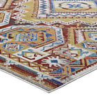 Modway Florita Distressed Southwestern Aztec Area Rug - 4 ft W x 6 ft L - Multicolored-Stain Resistant / Easy To Clean