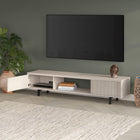 Hudson&Canal Lucien TV Stand for TV's up to 78" - Alder White-Product Dimensions: 15.75" L x 69.63" W x 16" H