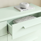 Modway Bellamy Curved 6-Drawer Dresser - Sage-Elongated Drawer Handles
