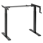 Ezywork Manual Standing Desk Frame - Hand Crank - Black-Hand Crank Height Adjustable Desk Frame