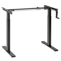 Ezywork Manual Standing Desk Frame - Hand Crank - Black-Hand Crank Height Adjustable Desk Frame