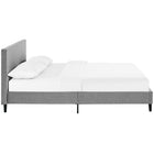 Modway Anya Fabric Queen Bed - Light Grey-Padded Sturdy Plywood Base