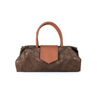 Karla Hanson Millie Women's Rose Print Foldable Shopping Bag - Brown-1 inner zipper pocket