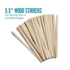 Perk Wooden Stir Sticks - 1000 Pack-100% FSC Certified wood