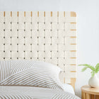 Modway Sparta Weave Vegan Leather Twin Headboard - Natural Beige-Vegan Leather Basketweave