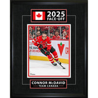 Frameworth Connor McDavid Classic Series 2025 Four Nations - Framed Print - 16" x 20"-Officially licensed Team Canada hockey print featuring Connor McDavid at the 2025 Four Nations tournament