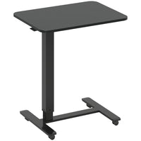 HOMCOM 25.6" Pneumatic Standing Desk Adjustable Height - Black-Gas lift smoothly adjusts stand up desk between 28.7"-43.3"