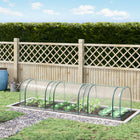 Outsunny 11.5' x 3' x 2.6' Plastic Mini Tunnel Greenhouse with Steel Frame & Zipped Doors- Ideal for extended plants' growing season and protect from extreme weather     
 
