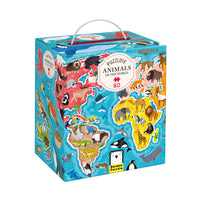 Banana Panda Puzzlove - Animals of The World-Colourful illustrated design includes names for all of the animals encouraging recall and learning
