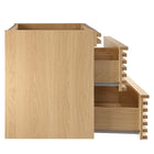 Modway Render 36" Wall-Mount Bathroom Vanity Cabinet - Oak-Sink Basin and Fixtures Not Included