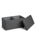 Poppin Box Bench - Dark Grey-Dimensions: 31"L x 16"W x 16"H