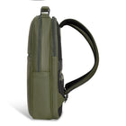 Champs Onyx Leather Compact Backpack - Khaki-Top zip