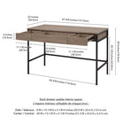 Hudson&Canal Evans 48" Writing Desk - Antiqued Grey Oak-Product Dimensions: 22" L x 47.75" W x 30" H