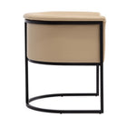 Manhattan Comfort Cosmopolitan 24" Mid-Century Modern Faux Leather Upholstered Dining Chair - Tan and Black-Weight Capacity: 300 lb