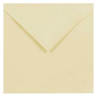 JAM Paper 7.5" x 7.5" Square Invitation Envelopes with Euro Flap - Ivory - 25 Pack-Ivory envelope