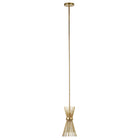 Hudson&Canal Andromeda 7" Wide Starburst Pendant with Metal Shade - Brass/Brass-Modern and contemporary design for your entryway, foyer, or kitchen
