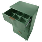 Manhattan Comfort Granville 23.62" Modern Tall Narrow Dresser - Sage Green-Featuring 25mm of Board Thickness Made of High Quality Solid Wood and Solid Wood.