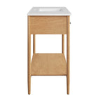 Modway Zaire 48" Single Sink Bathroom Vanity - Natural/White-Ceramic Single Sink Basin