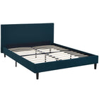 Modway Anya Fabric Full Bed - Azure-Platform Bed Frame With Headboard