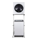 BLACK+DECKER Washer Dryer Stacking Rack Stand - White-Includes Anti-tip bracket with lag screws, rubber pads prevent dryer from slipping