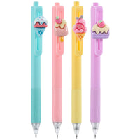 Merangue Sweets Retractable Pen - 4 Pack-Novelty pens with sweet design toppers
