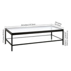 Hudson&Canal Alexis 54"W Rectangular Coffee Table - Blackened Bronze-10