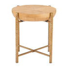 Zuo Halva Side Table - Natural-Wood Veneer MDF round shape tabletop