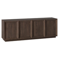 Hudson&Canal Morse Rectangular TV Stand for TV's up to 75" - Alder Brown-A timeless design accommodates TVs up to 75" for your entertaining space