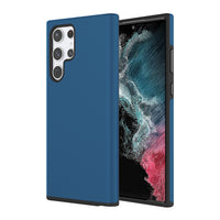 AXS PROTech Dual-Layered Anti-Shock Case with Military-Grade Durability for Samsung Galaxy S22 Ultra - Cobalt Blue-Shock resistant